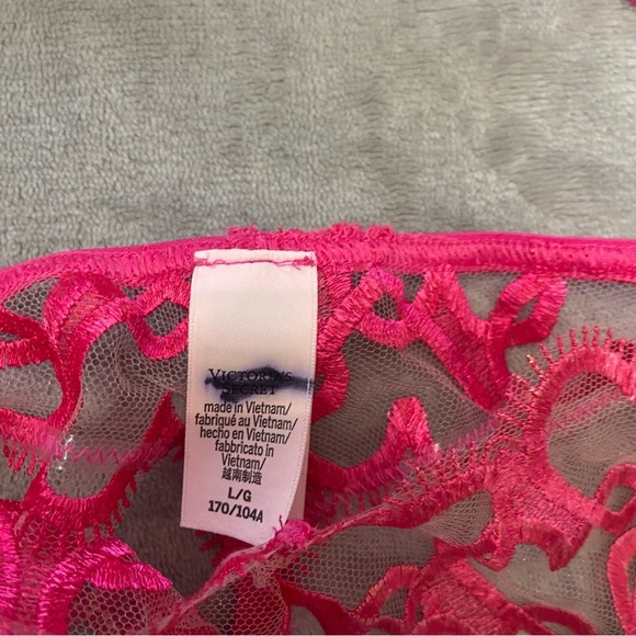 New! Victoria’s Secret Shimmer Heart Embroidery Crotchless Teddy 4224 - Picture 5 of 9